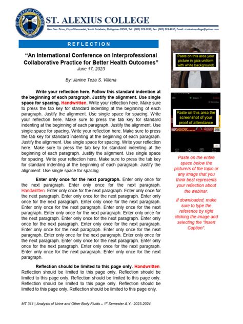 Image result for Reflection Essay Question Format