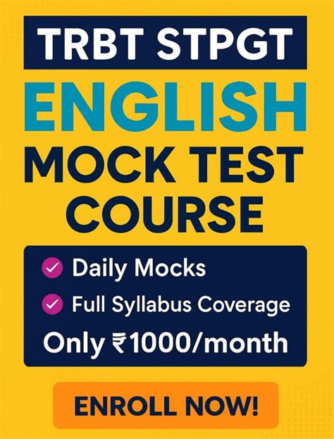 TRBT STPGT English Mock Tests 2025 - Chinmoy Das