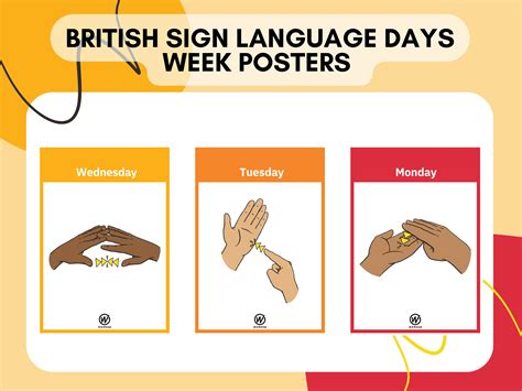 American Sign Language Days Of The Week