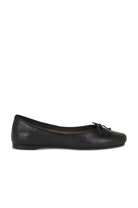 KHAITE Charlotte Ballerina Flat in Black | FWRD