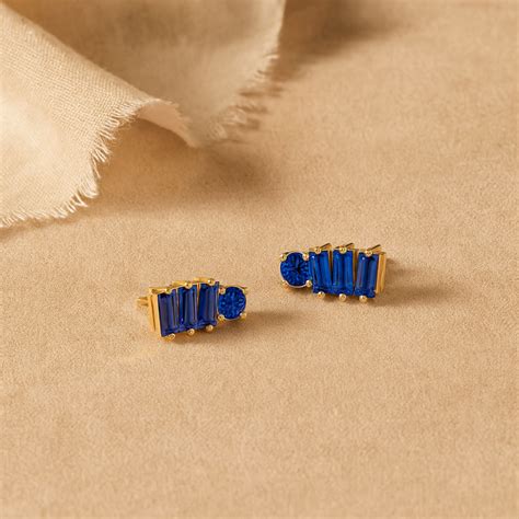 Cobalt Line Studs
