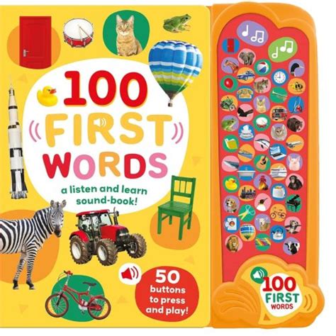 North Parade Publishing 100 First Words A Listen and Learn Sound Book ...