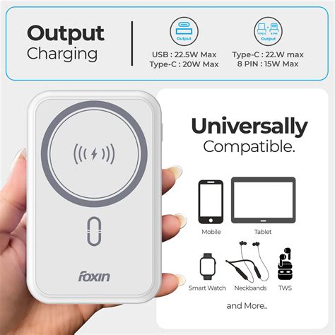 Foxin All-In-One Mag Pro Wireless Power Bank 10000 mAh - Magsafe ...