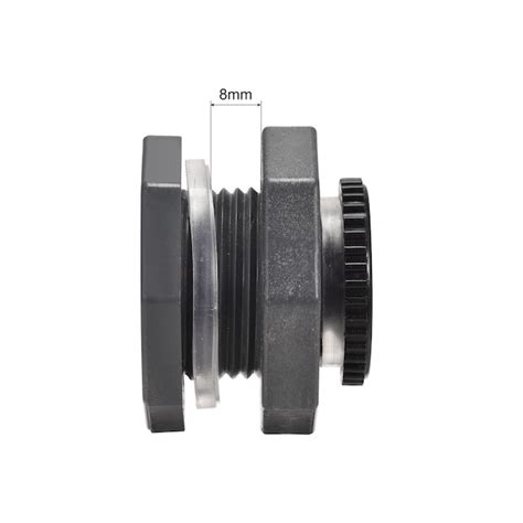 Unique Bargains PVC Bulkhead Tank Adapter with Plug Fitting G1/2 Thread ...