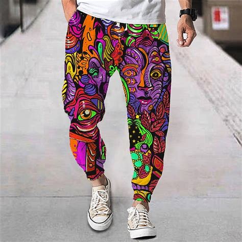 Men's Joggers Trousers Summer Pants Beach Pants Drawstring Elastic ...