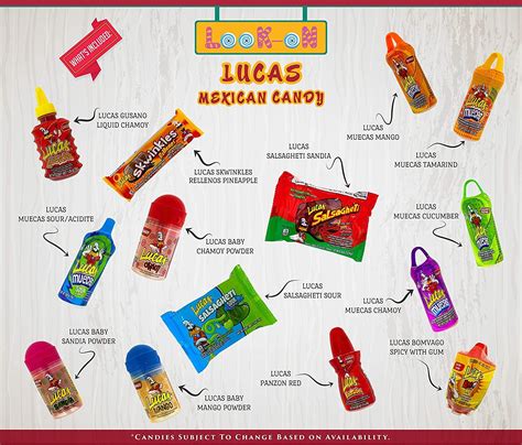 Lucas Mexican Candy Mix - 14 Count Variety Pack with Skwinkles Rellenos ...