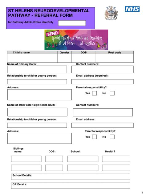 Fillable Online councilfordisabledchildren org Neurodevelopmental ...