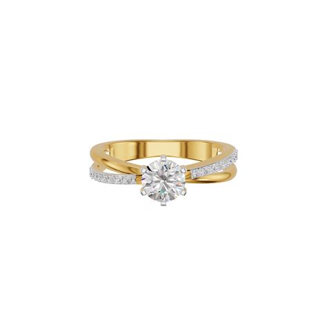 Crossover Solitaire Diamond Engagement Ring – Limelight Diamonds