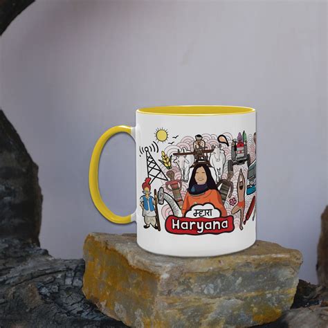 Haryana Safar-E- Hindustan Doodle Art Ceramic Mug With Color Handle ...