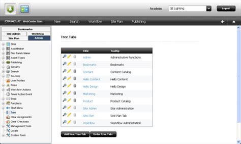 Customizing the WebCenter Sites Admin Interface