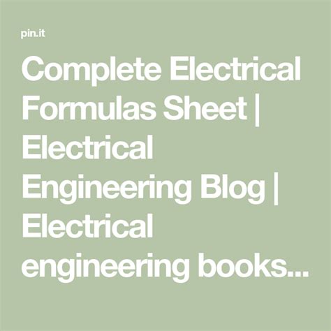 Electrical Formulas Explained 的图像结果