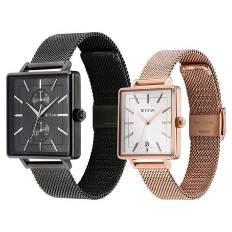 Buy Online Titan Bandhan Black Dial Quartz Multifunction Stainless ...