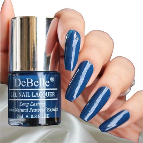 DeBelle Gel Nail Lacquer Bleu Allure | Navy Blue Nail Polish - 8ml ...