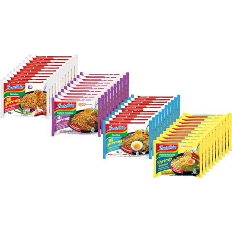 Buy Indomie Instant Noodles, Customised 40-Pack / 4 Flavours x 75-80g ...