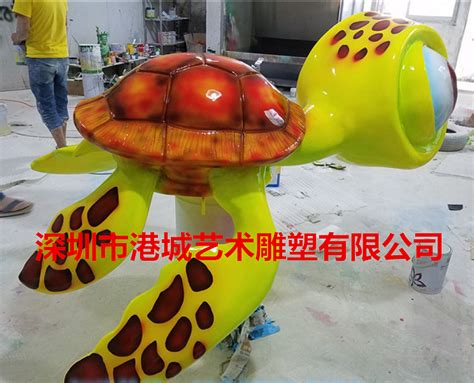 公园动物玻璃钢仿真母子乌龟 - 卓景雕塑公司