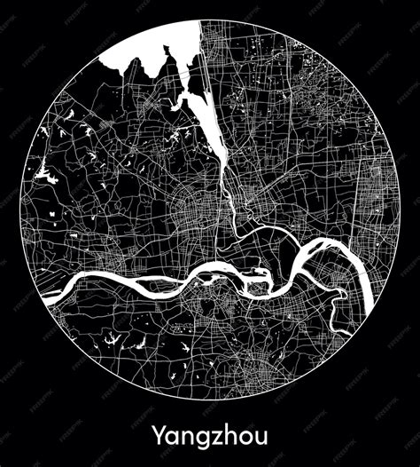 Premium Vector | City Map Asia China Yangzhou vector illustration