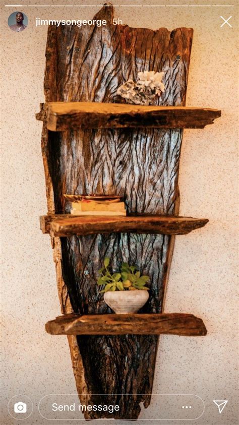 Rustic Log Shelf 的图像结果