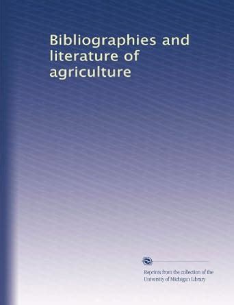 Bibliographies and literature of agriculture : Unknown, .: Amazon.in: Books