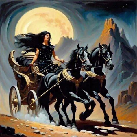 Nyx, Greek Goddess of the Night - AI Generated Artwork - NightCafe Creator