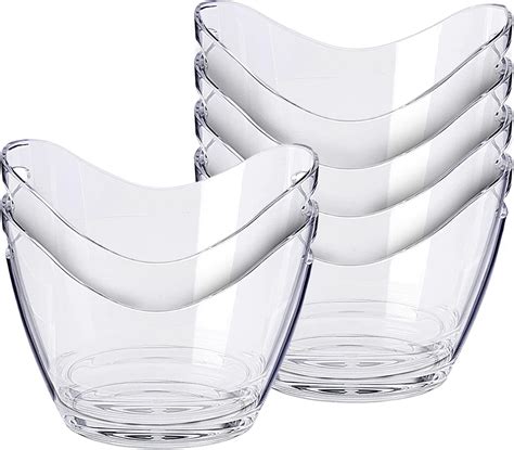 Amazon.com: 12 Pcs Plastic Ice Buckets with Handle Clear Wine Bucket ...
