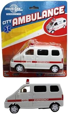 Neoinsta Openable Doors Medium Size Pull Back Plastic Body Ambulance ...