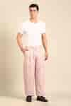 Buy Mauve Silk, Linen Trouser For Men by Mayank Modi - Men Online at ...