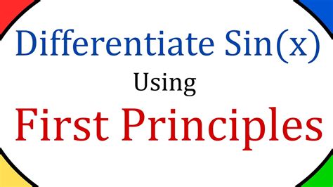 Image result for First Principles Differentiation Sinx