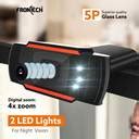 Frontech FT-2255 USB Webcam-1280x720 High-Resolution CMOS Sensor|Built ...