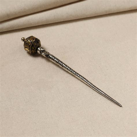 Buy Antique Finish Oxidised German Silver Juda Stick Online at iTokri ...