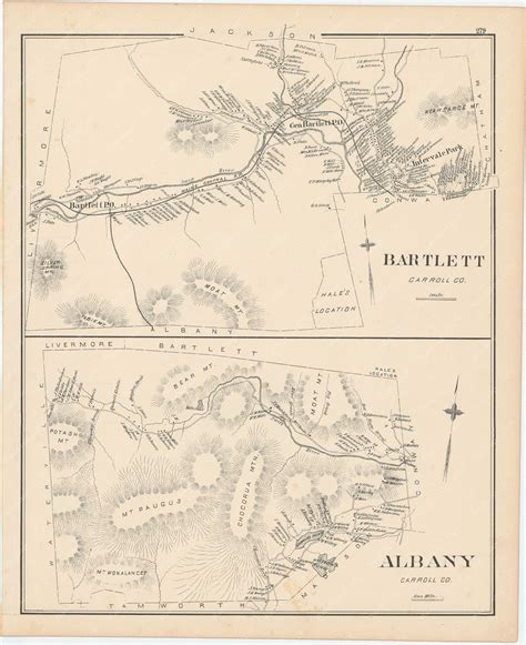 Albany and Bartlett, New Hampshire 1892 – WardMaps LLC