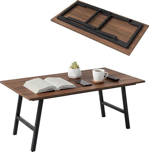 Folding Coffee Table, Portable Floor Table for Sitting on The Floor, M ...