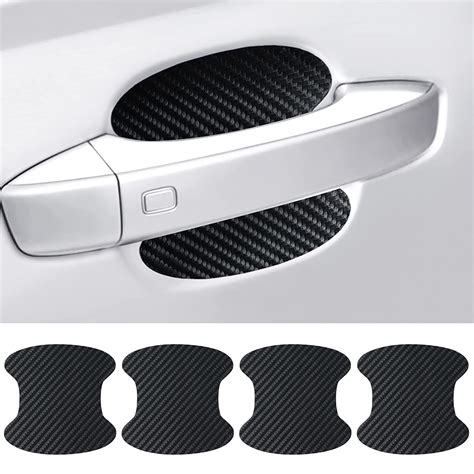 Kelenate® (Large) 4PCS Car Door Handle Scratch Protectors, Carbon Fiber ...