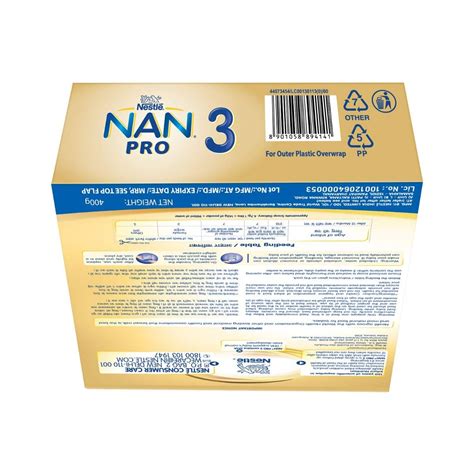 Nestle Nan Pro Follow-Up Formula Stage 3 (After 12 Months) Powder, 400 ...