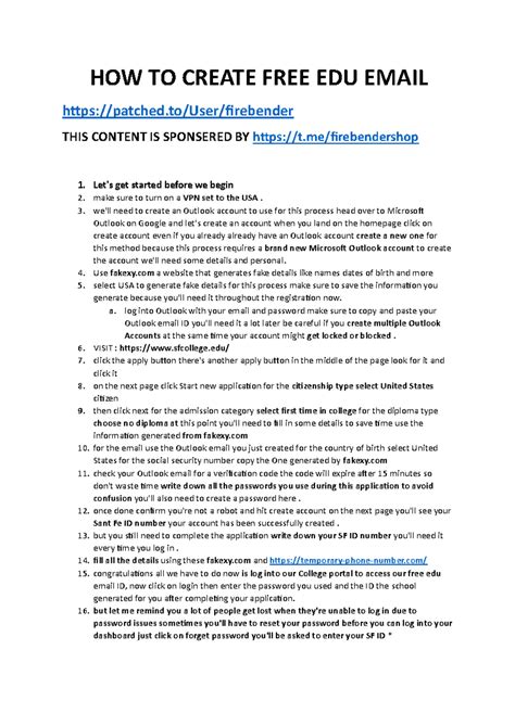 Creating a Free EDU Email: Step-by-Step Guide - Studocu