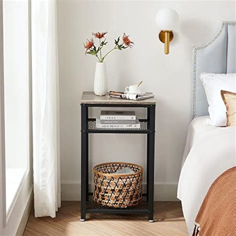 VASAGLE Bryce Side Table, End Telephone Table with 2 | Ubuy India