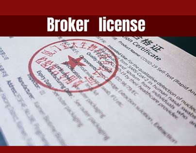 Image result for Broker License Example