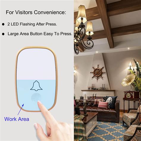 Buy Wireless Doorbell, 1,000ft Range Loud Enough Doorbell Chime，5 ...