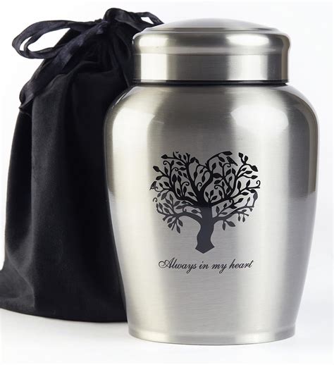 Amazon.com: Urns for Ashes Decorative Urns for Adult Human Ashes Large Stainless Steel Cremation ...