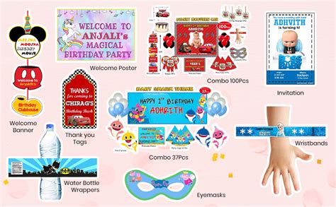 WoW Party Studio P J Cartoon Theme Happy Birthday Party Decorations Eye ...
