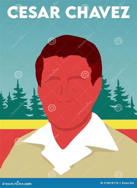 Happy Celebrating Cesar Chavez Day Stock Illustration - Illustration of ...