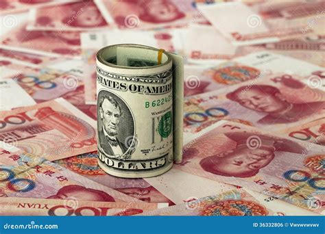 Dollar and RMB stock photo. Image of abraham, paper, currencies - 36332806