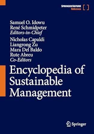 Encyclopedia of Sustainable Management eBook : Idowu, Samuel ...
