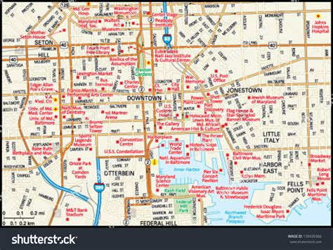 Map Of Downtown Baltimore Maryland