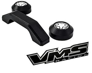 VMS Racing Black Windshield Bumper Rests and Footman Loop Bar Tie Down ...