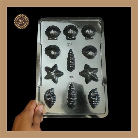 Plastic Chocolate Mould | Shells Design Mould | Chocolate Plastic Moul ...