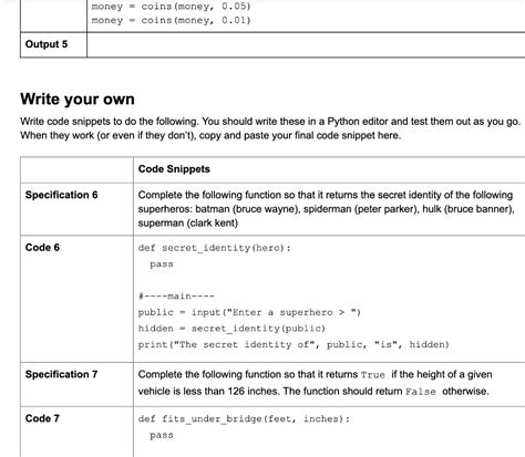 Image result for Python Code Snippet Questions