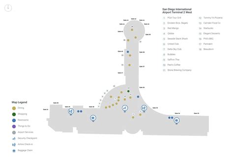 San Diego International Airport Terminal Map (2025-2024) - All Maps
