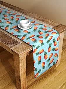 Buy Alina decor Polycotton Digital Pineapple Printed Table Runner for ...