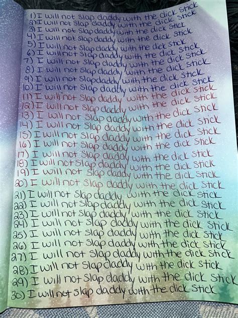 Writing Lines Punishment : r/BratTamer