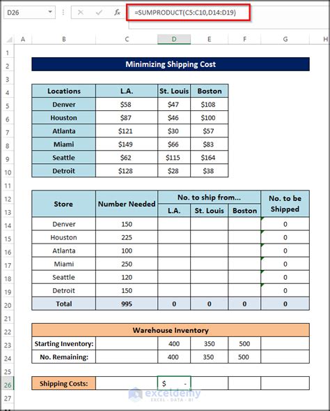 Image result for Excel Solver Examples